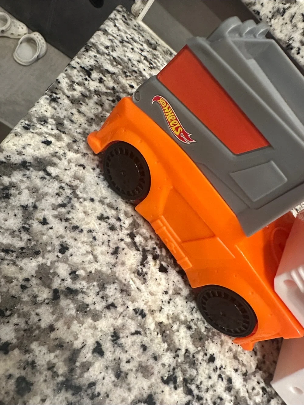 Orange Toy Car Carrier Truck Playset with 4 Mini Cars